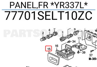 Honda 77701SELT10ZC PANEL,FR *YR337L*
