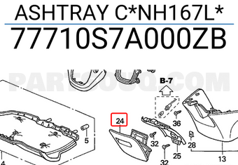 Honda 77710S7A000ZB ASHTRAY C*NH167L*