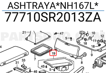 Honda 77710SR2013ZA ASHTRAYA*NH167L*