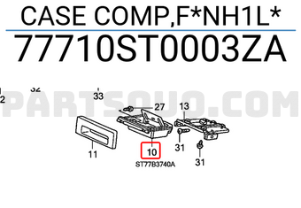 Honda 77710ST0003ZA CASE COMP,F*NH1L*
