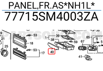 Honda 77715SM4003ZA PANEL,FR.AS*NH1L*