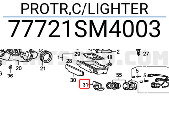 Honda 77721SM4003 COVER, ELECT. HEATING COIL ASSEMBLY