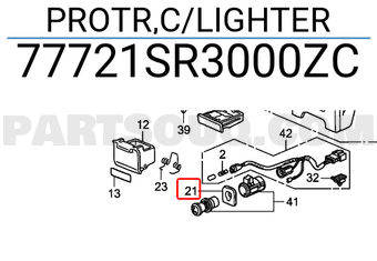 Honda 77721SR3000ZC COVER, ELECT. HEATING COIL ASSEMBLY