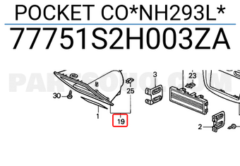 Honda 77751S2H003ZA POCKET CO*NH293L*