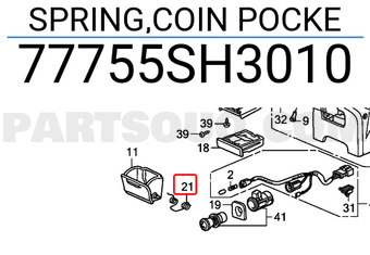 Honda 77755SH3010 SPRING,COIN POCKE