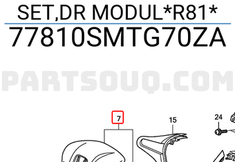 Honda 77810SMTG70ZA SET,DR MODUL*R81*
