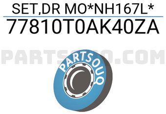 Honda 77810T0AK40ZA SET,DR MO*NH167L*
