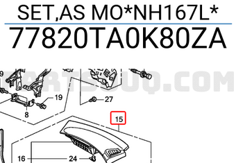 Honda 77820TA0K80ZA SET,AS MO*NH167L*