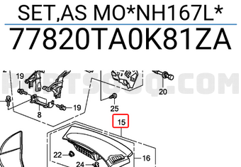 Honda 77820TA0K81ZA SET,AS MO*NH167L*
