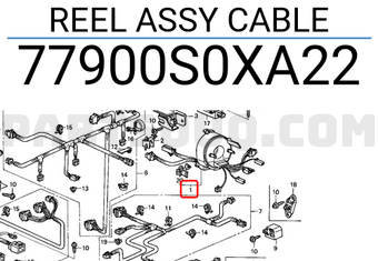 Honda 77900S0XA22 REEL ASSY CABLE