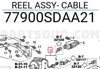 Honda 77900SDAA21 REEL ASSY- CABLE