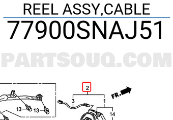 Honda 77900SNAJ51 REEL ASSY,CABLE
