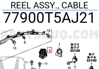 Honda 77900T5AJ21 REEL ASSY., CABLE
