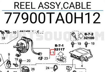 Honda 77900TA0H12 REEL ASSY,CABLE