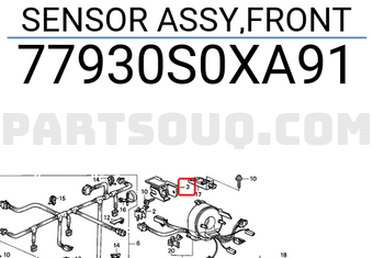 Honda 77930S0XA91 SENSOR ASSY,FRONT