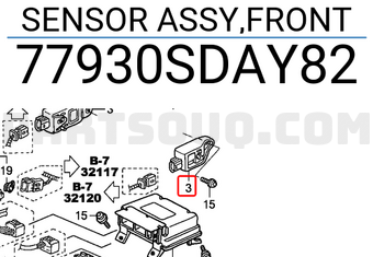 Honda 77930SDAY82 SENSOR ASSY,FRONT