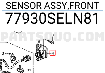 Honda 77930SELN81 SENSOR ASSY,FRONT