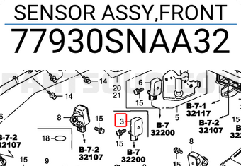 Honda 77930SNAA32 SENSOR ASSY,FRONT