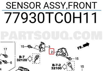 Honda 77930TC0H11 SENSOR ASSY,FRONT