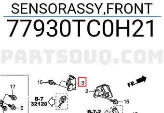 Honda 77930TC0H21 SENSORASSY,FRONT