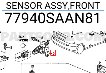 Honda 77940SAAN81 SENSOR ASSY,FRONT
