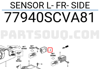 Honda 77940SCVA81 SENSOR L- FR- SIDE