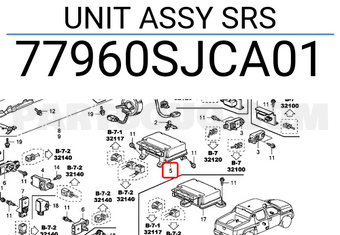 Honda 77960SJCA01 UNIT ASSY SRS