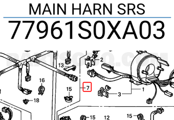 Honda 77961S0XA03 MAIN HARN SRS