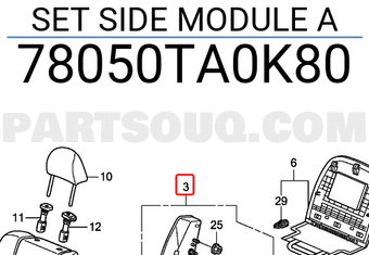 Honda 78050TA0K80 SET SIDE MODULE A