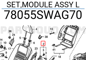 Honda 78055SWAG70 SET,MODULE ASSY L