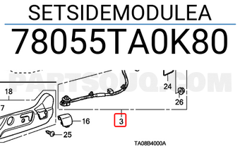 Honda 78055TA0K80 SETSIDEMODULEA