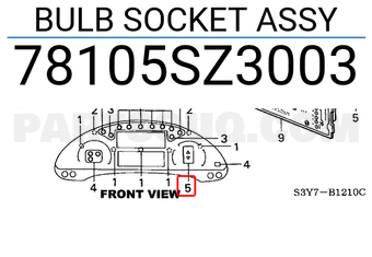 Honda 78105SZ3003 BULB SOCKET ASSY