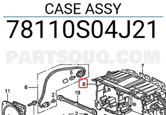 Honda 78110S04J21 CASE ASSY