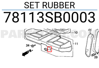 Honda 78113SB0003 SET RUBBER