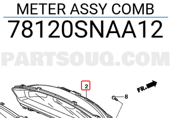 Honda 78120SNAA12 METER ASSY COMB