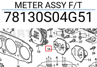 Honda 78130S04G51 METER ASSY F/T