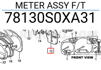 Honda 78130S0XA31 METER ASSY F/T