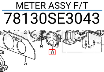 Honda 78130SE3043 METER ASSY F/T