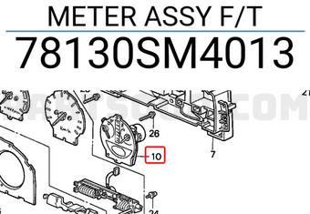 Honda 78130SM4013 METER ASSY F/T