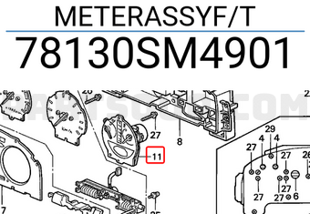 Honda 78130SM4901 METERASSYF/T