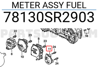 Honda 78130SR2903 METER ASSY FUEL