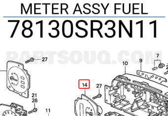Honda 78130SR3N11 METER ASSY FUEL