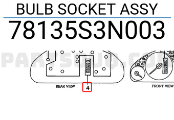 Honda 78135S3N003 BULB SOCKET ASSY