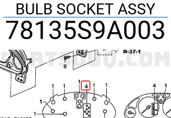 Honda 78135S9A003 BULB SOCKET ASSY