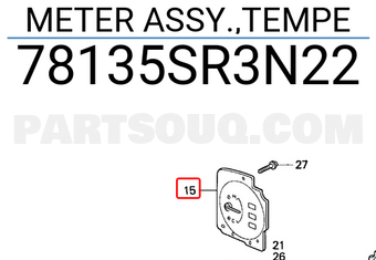 Honda 78135SR3N22 METER ASSY.,TEMPE