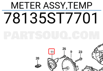 Honda 78135ST7701 METER ASSY,TEMP
