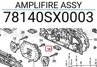 Honda 78140SX0003 AMPLIFIRE ASSY