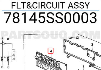 Honda 78145SS0003 FLT&CIRCUIT ASSY