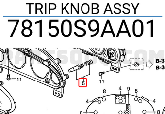 Honda 78150S9AA01 TRIP KNOB ASSY