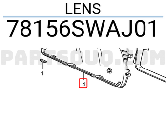 Honda 78156SWAJ01 LENS